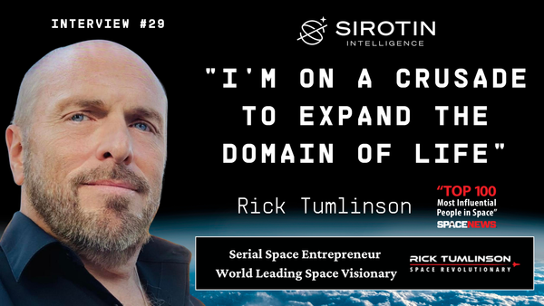 "I'm on a Crusade to Expand the Domain of Life" Space Pioneer Rick Tumlinson on Creating the NewSpace Movement, Working With Dr. O'Neill, and His 40-Year Mission to Expand Humanity Beyond Earth